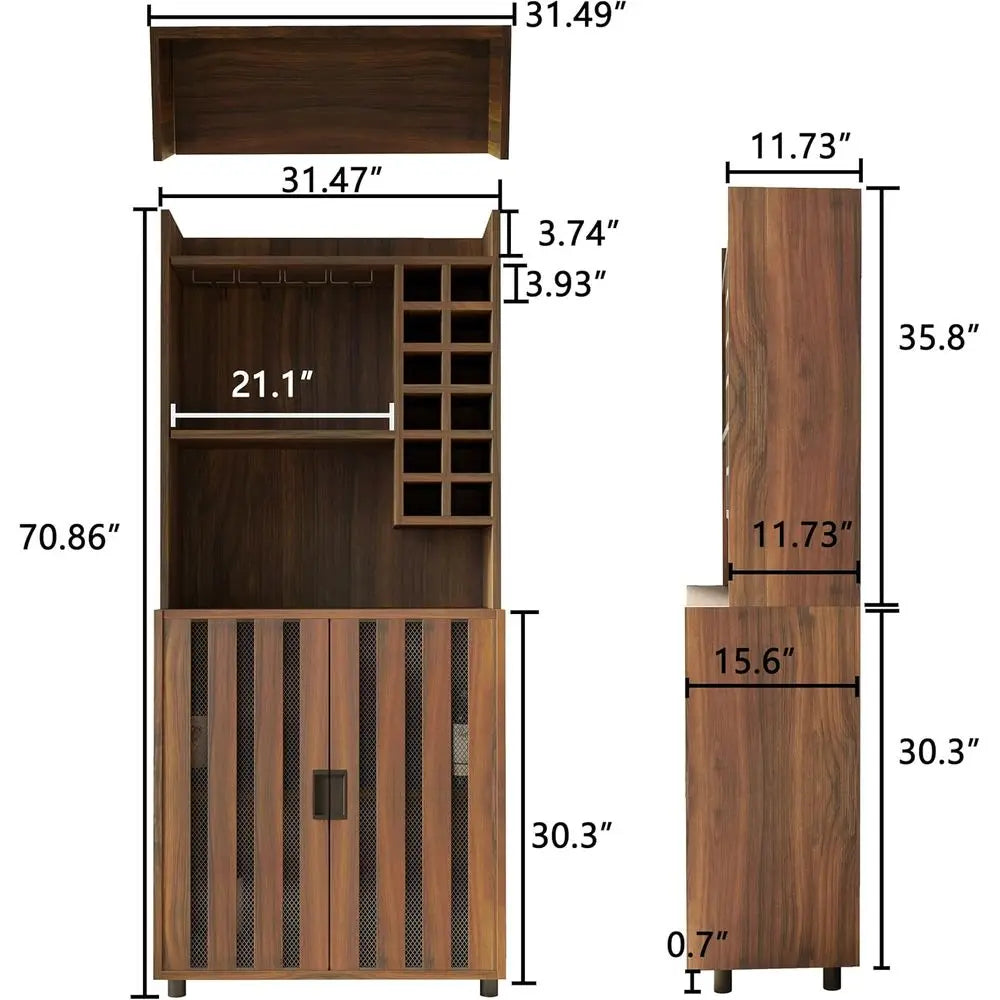 Tall Wine Bar Cabinet