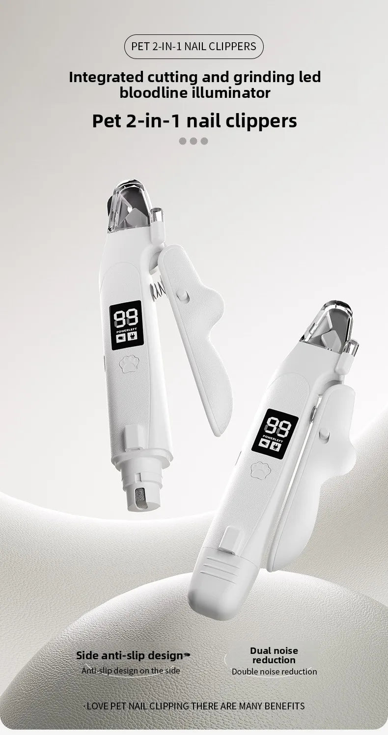 2-in-1 LED Pet Nail Clipper & Grinder
