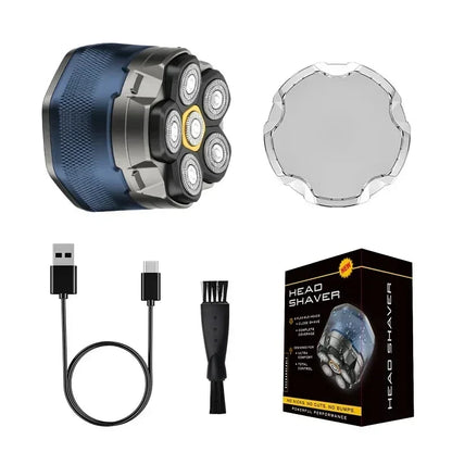 6D Waterproof Head & Face Shaver for Men