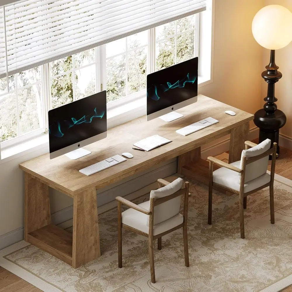 Dual-Person Home Office Desk