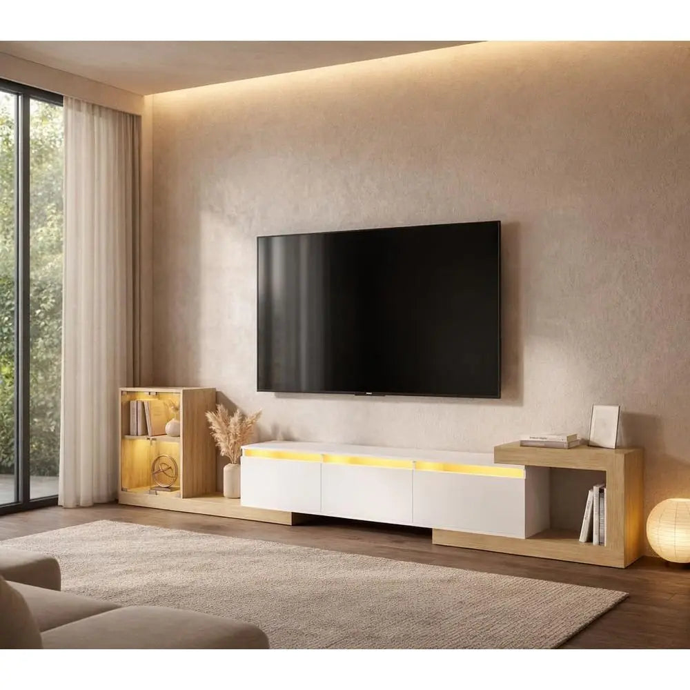 Expandable Glass TV Stand