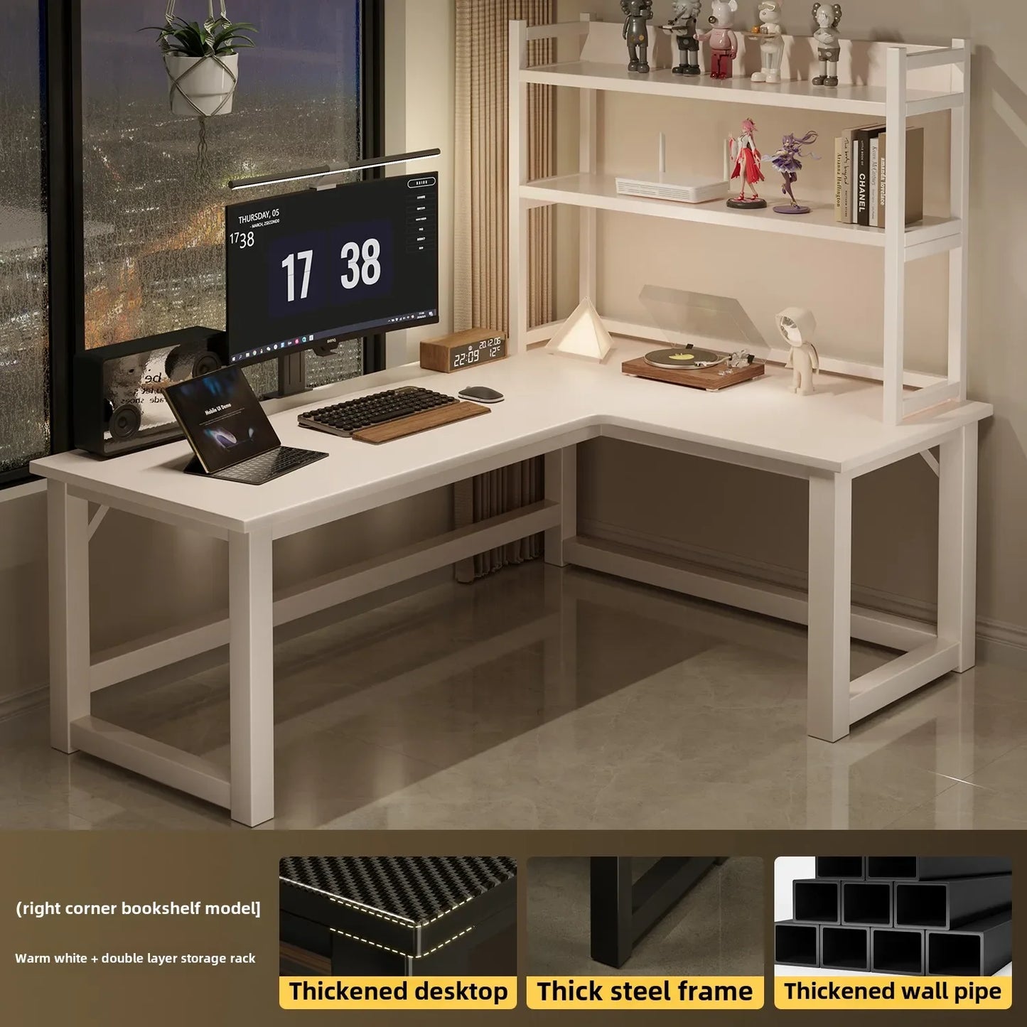 Integrated Bookshelf Writing Desk
