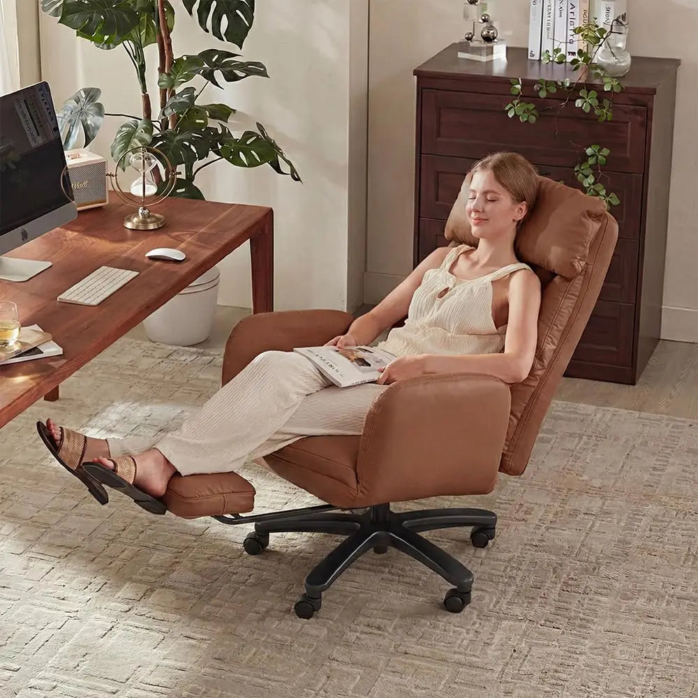 Premium Ergonomic Office Chair with Extra-Wide Seat & Retractable Footrest