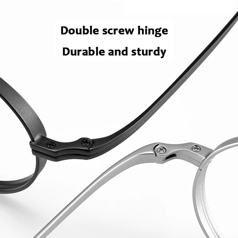 Titanium Retro Round Glasses