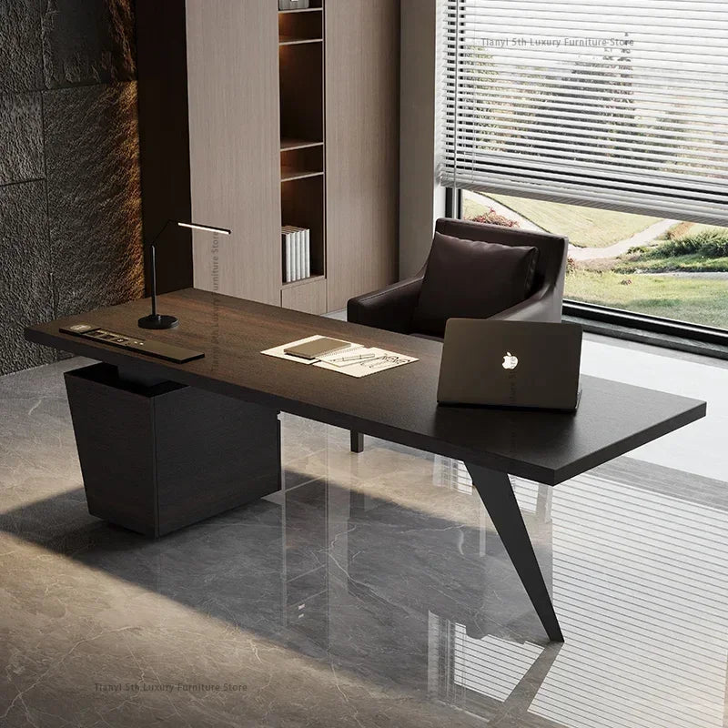 Milano Italian Minimalist Solid Wood Office Desk