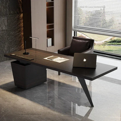 Milano Italian Minimalist Solid Wood Office Desk