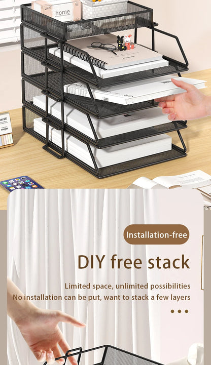 Metal Multi-Tier File Rack