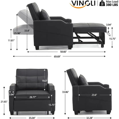 3-in-1 Convertible Sleeper Chair