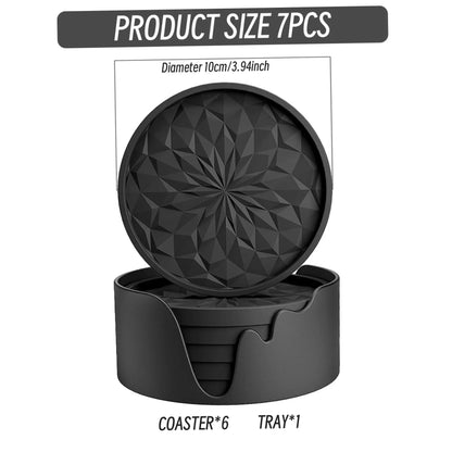 Silicone Round Coaster Set