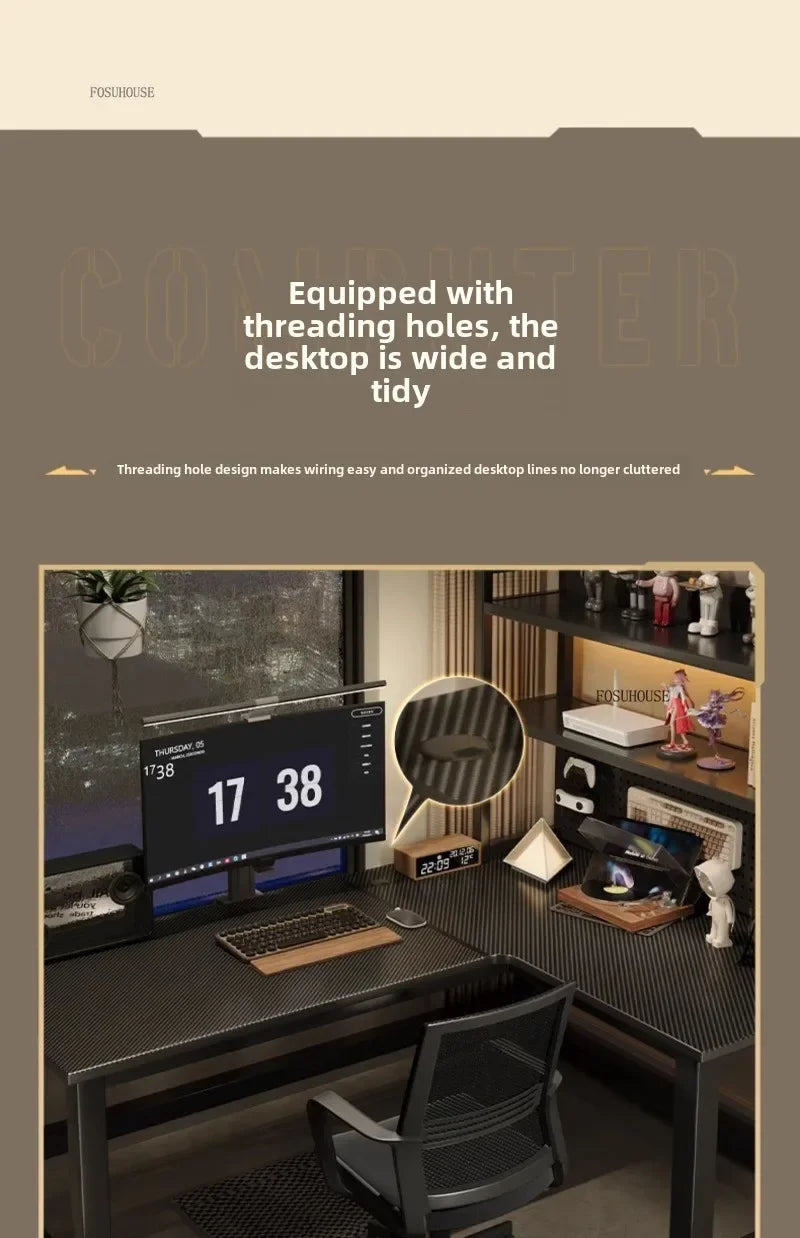 Integrated Bookshelf Writing Desk