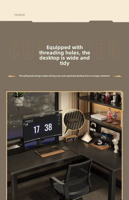 Integrated Bookshelf Writing Desk