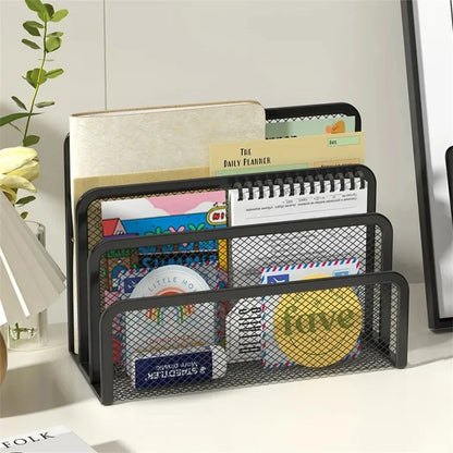 Black Mesh Desk Letter Tray