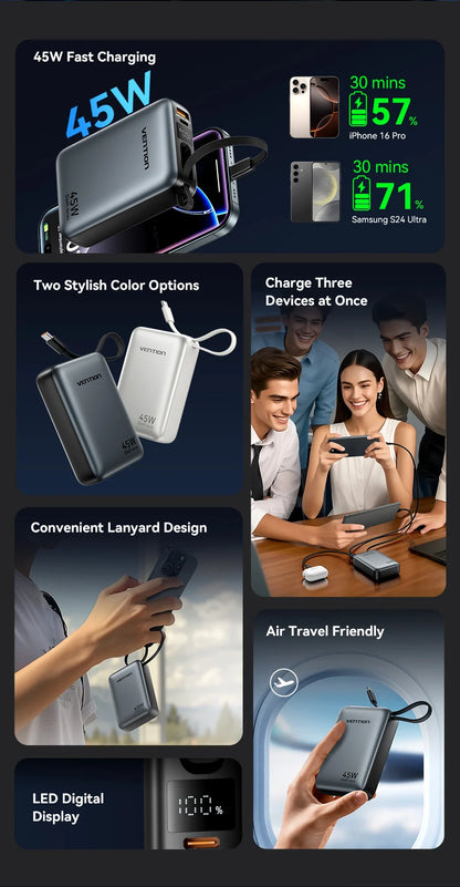 45W Fast Charging Power Bank