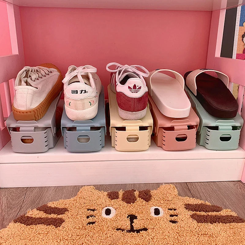 6-Pc Adjustable Shoe Rack Organizer