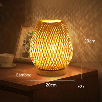 Ergové Bamboo Weave Desk Lamp
