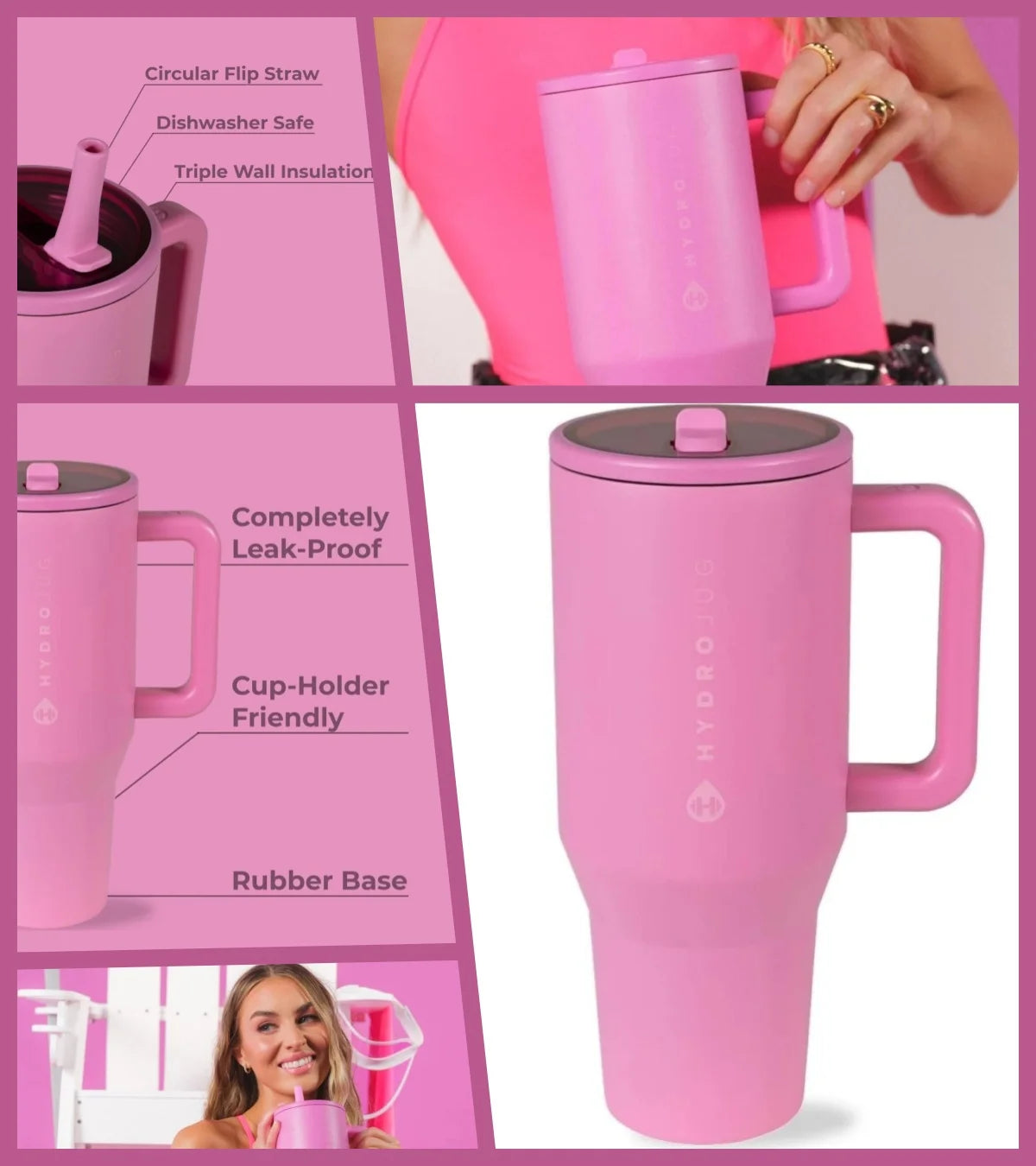 Insulated Tumbler with Flip Straw