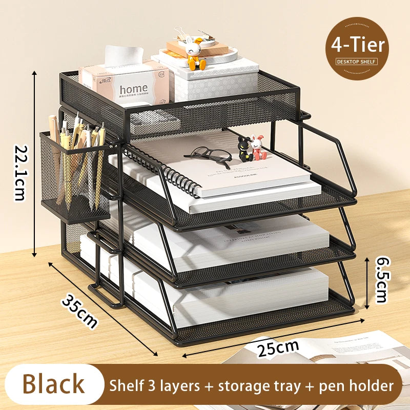 Metal Multi-Tier File Rack