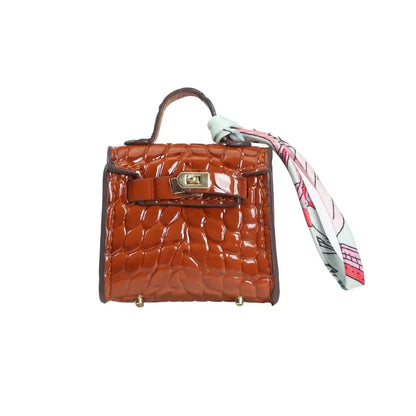 Crocodile Mini Bag Charm Keychain