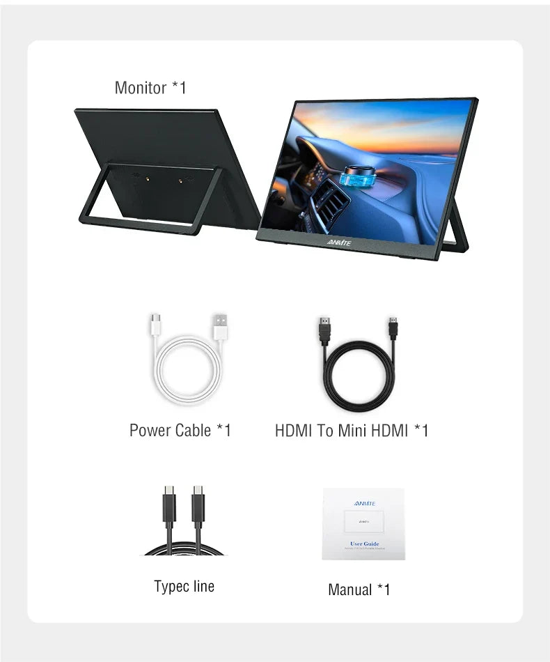 16" Portable Touch Monitor, HDR10 Low Blue Light