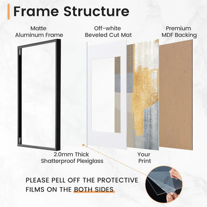 Aluminum Picture Frames Set (3-Pack)