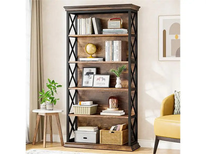 Ironwood 6-Tier Industrial Bookcase