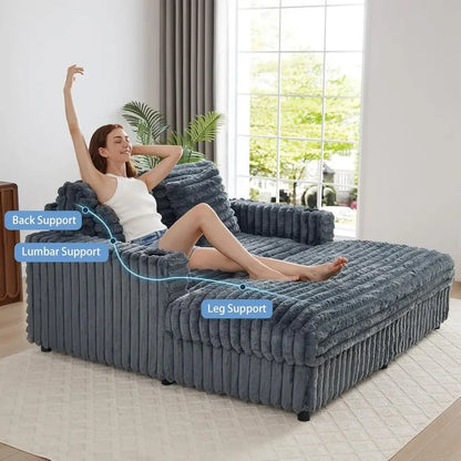 Halcyon Charging Chaise Loveseat
