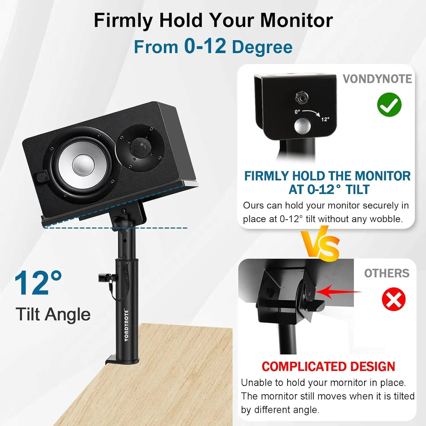 Heavy Duty Studio Monitor Stands (Pair)