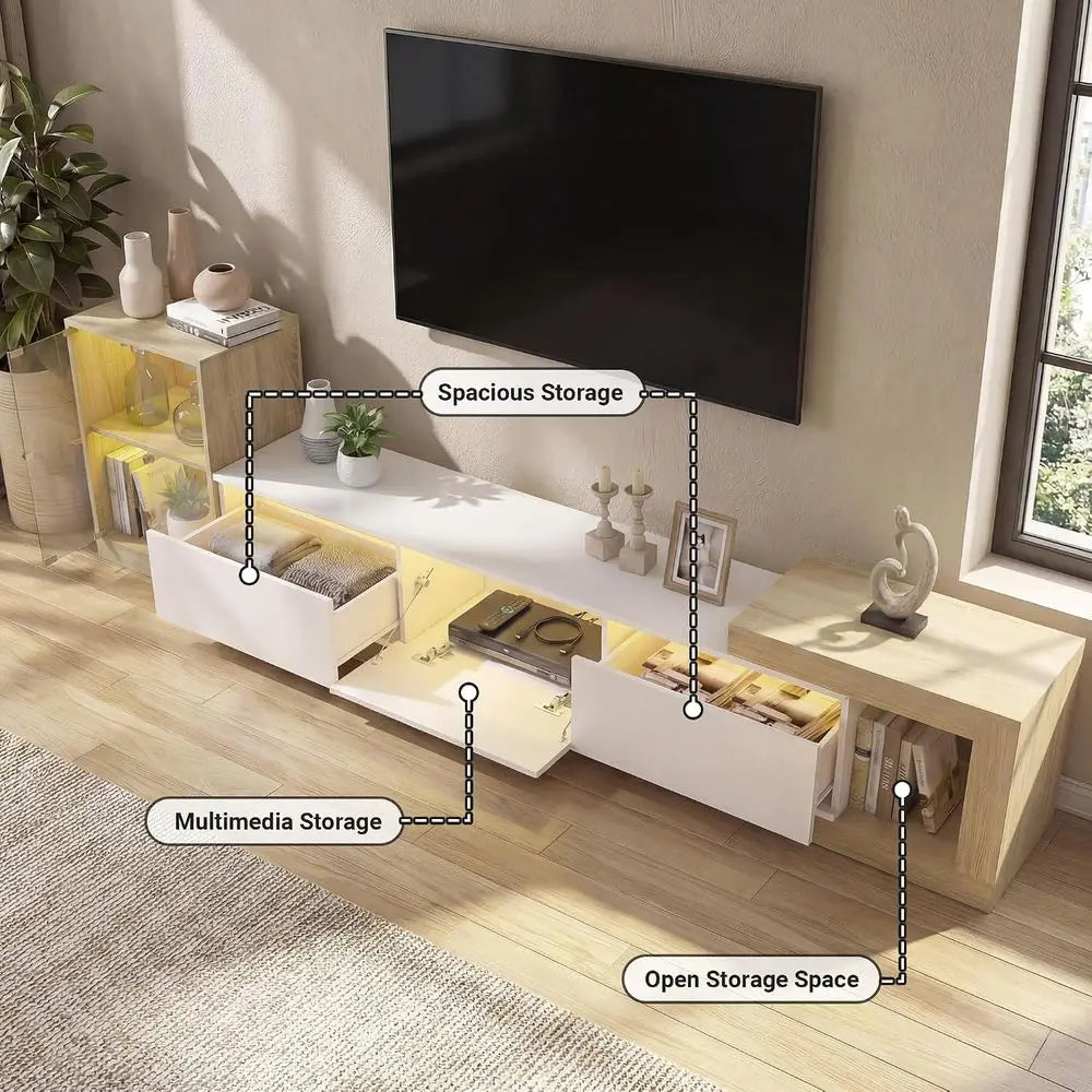 Expandable Glass TV Stand