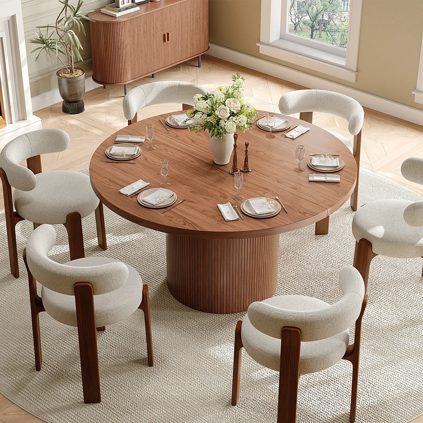 Marchetti Fluted Round Dining Table