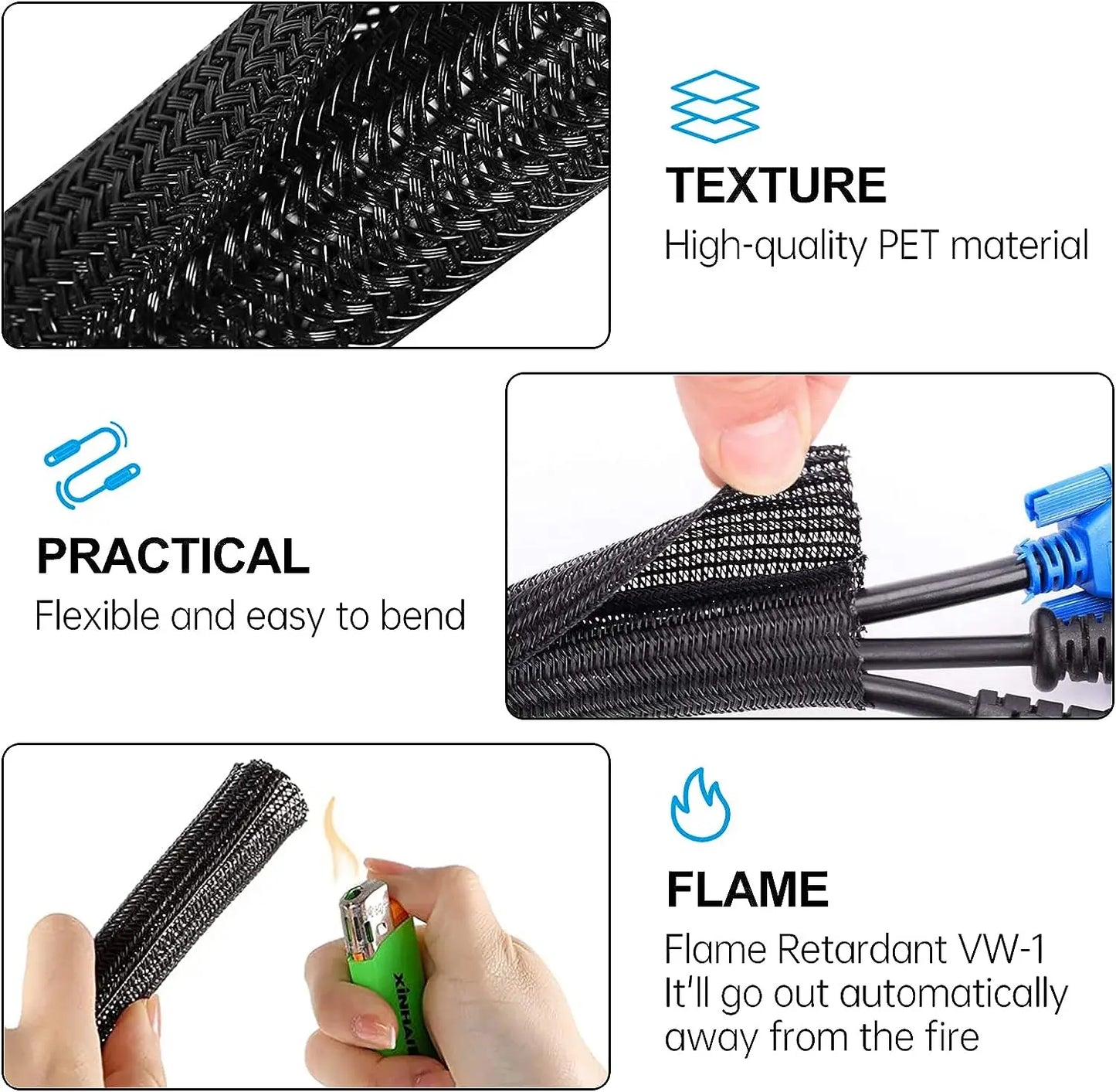 Braided Cord Protector Sleeve