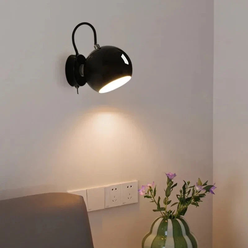 Rotating Dome Wall Light for Reading in Bed