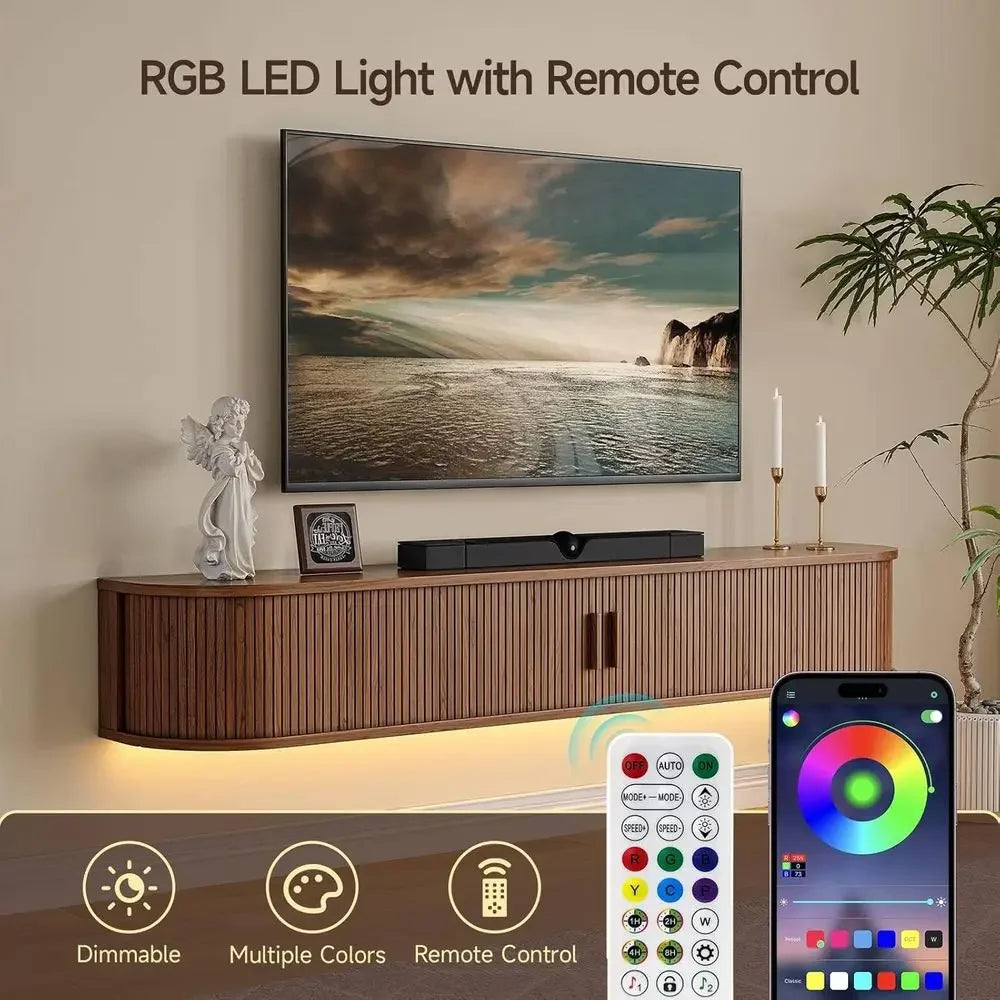 Floating LED TV Stand