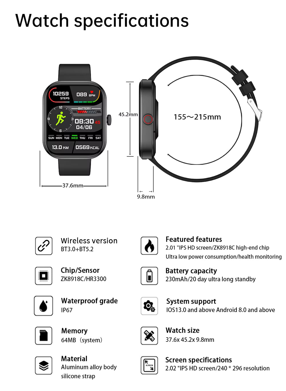 Health Smartwatch: BP, ECG, HRV & SpO2 Tracker