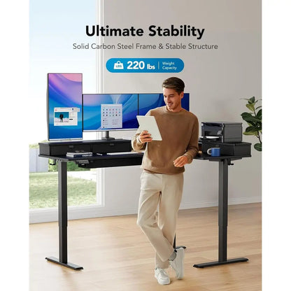 L-Shaped Electric Standing Desk