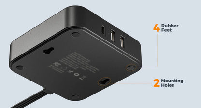 TESSAN Flat Plug Power Strip