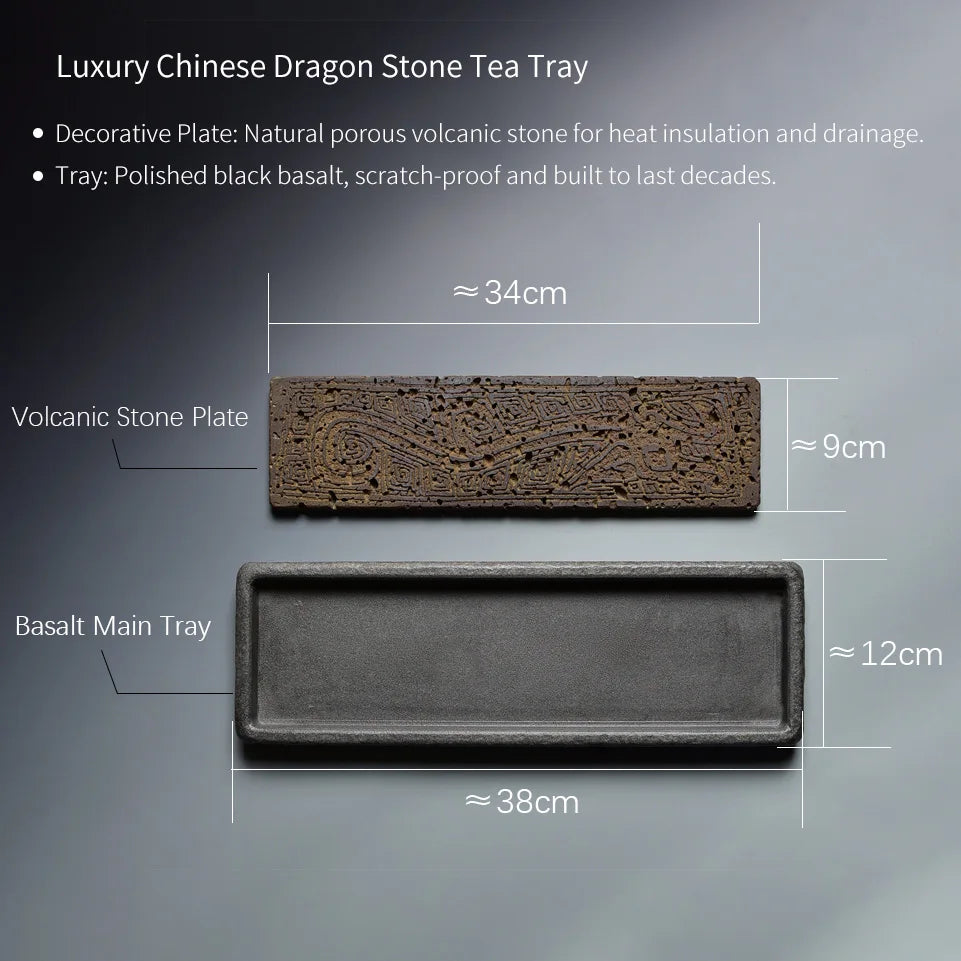 Volcanic Basalt Dragon Tea Tray