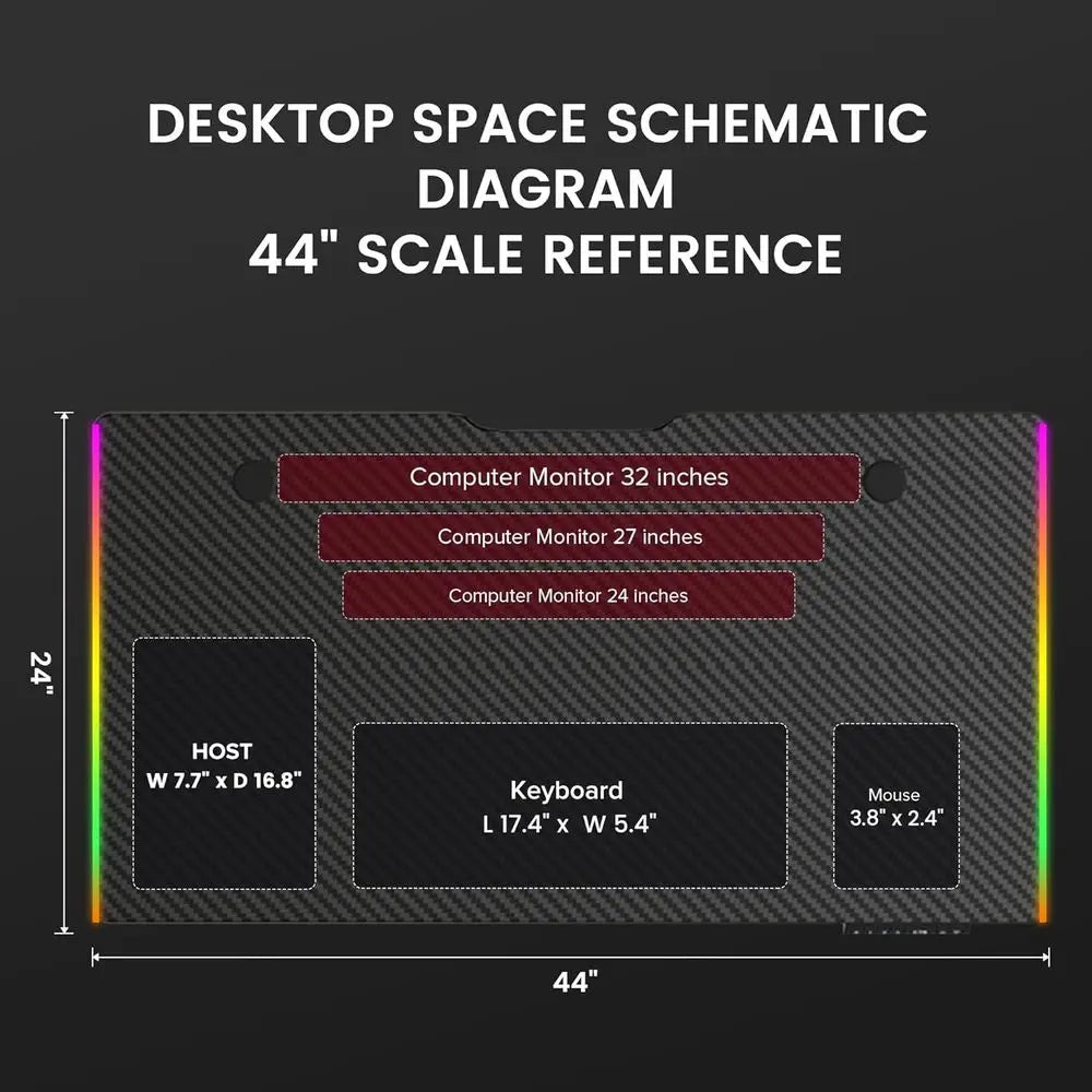 Gaming Desk with Mouse Pad