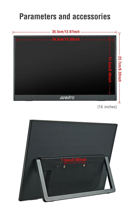 16" Portable Touch Monitor, HDR10 Low Blue Light