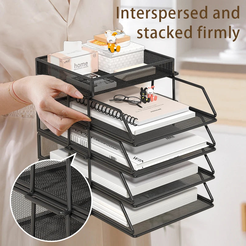 Metal Multi-Tier File Rack