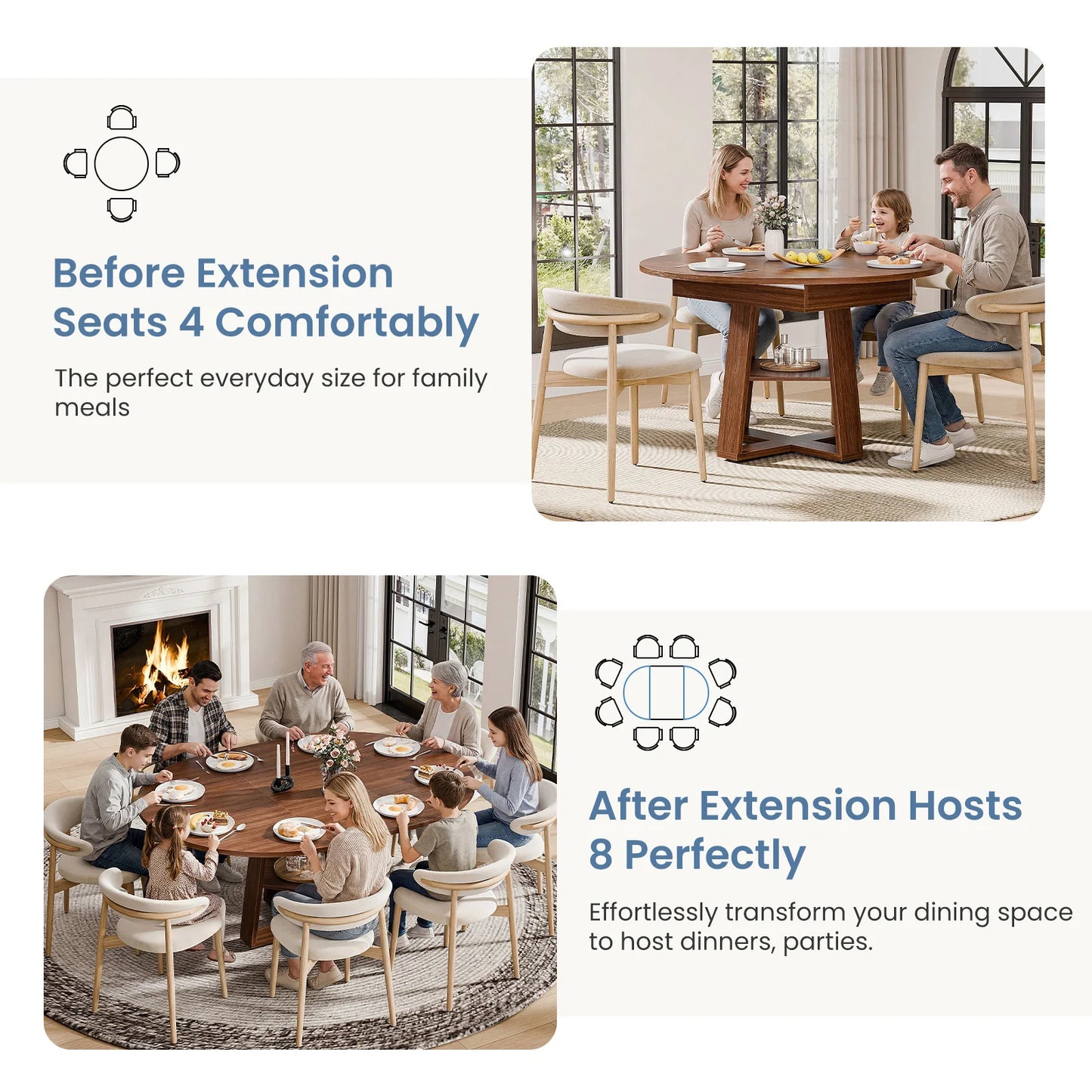 Elmwood Extendable Dining Table