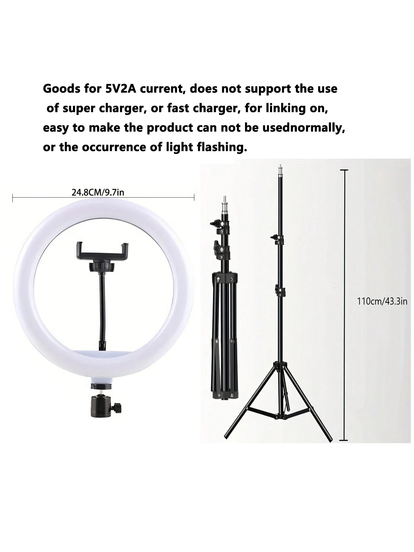 110cm Tripod with Ring Light