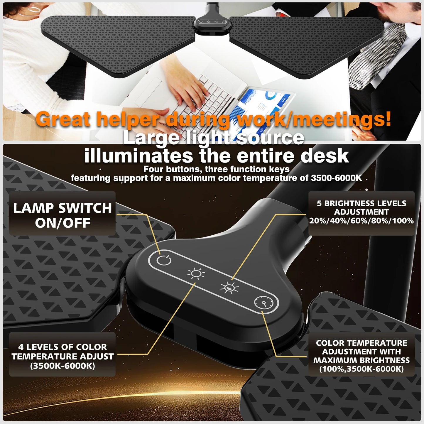 Gooseneck Dual-Arm Desk Lamp
