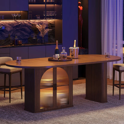Thackeray Walnut Oval Dining Table