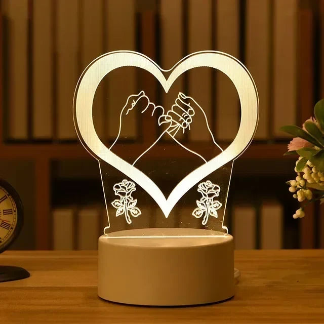 3D LED Night Light - Tricolor Room Decor Lamp