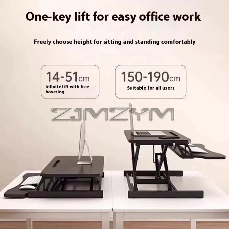 Foldable Laptop Desk with Storage & Keyboard Tray