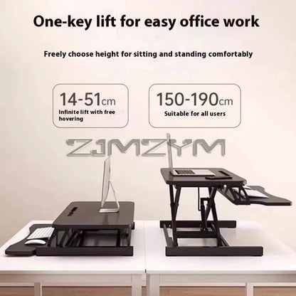 Foldable Laptop Desk with Storage & Keyboard Tray