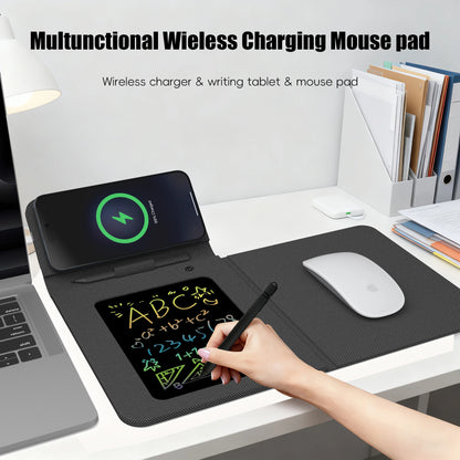 Foldable Charging Mouse Pad with Writing Tablet