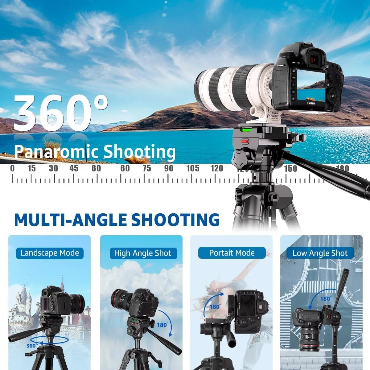 79in Aluminum Camera Tripod