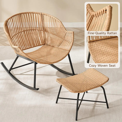 Meridian Rattan Papasan Rocker