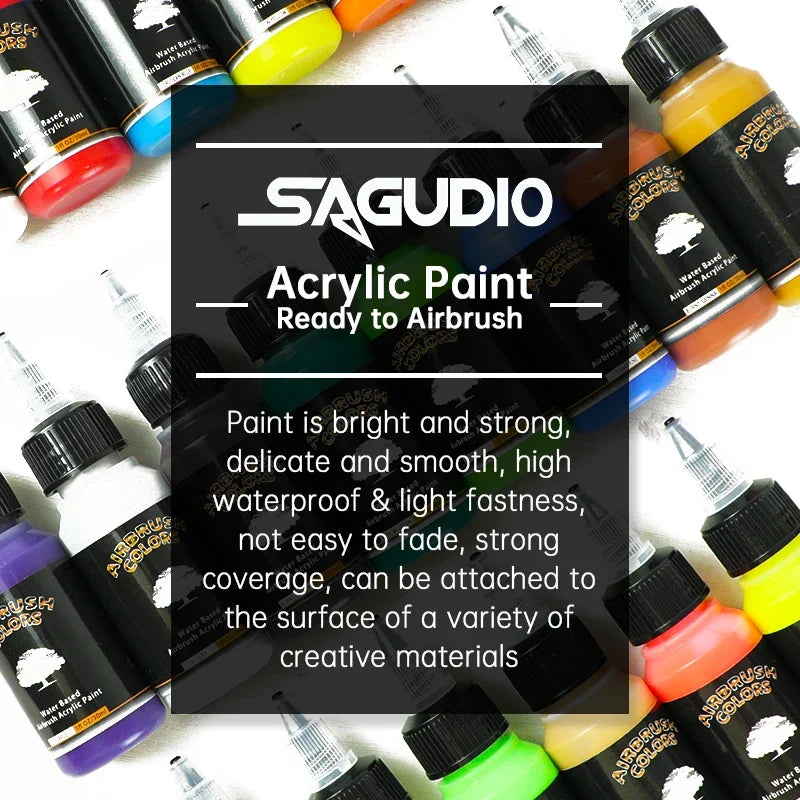 8-Color Airbrush Paint Set